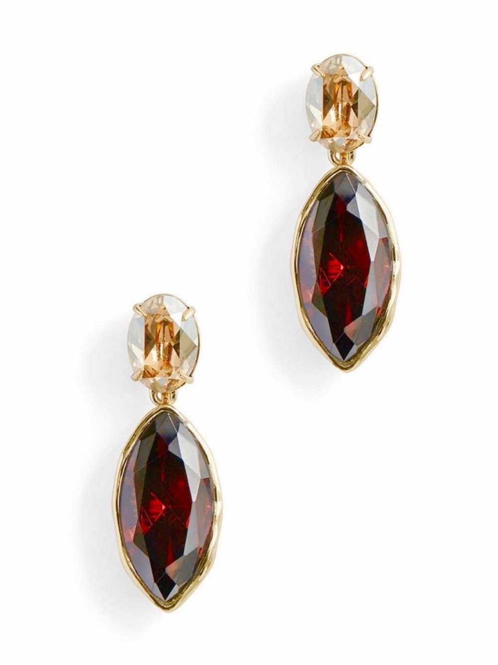 Alexus Bittar Navette Crystal Drop Post Earrings (NWOT) - Picture 5 of 5